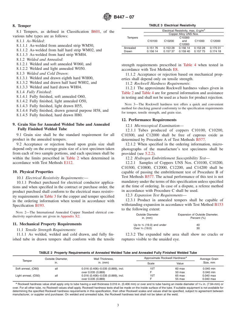 ASTM B447-07 - Standard Specification for Welded Copper Tube