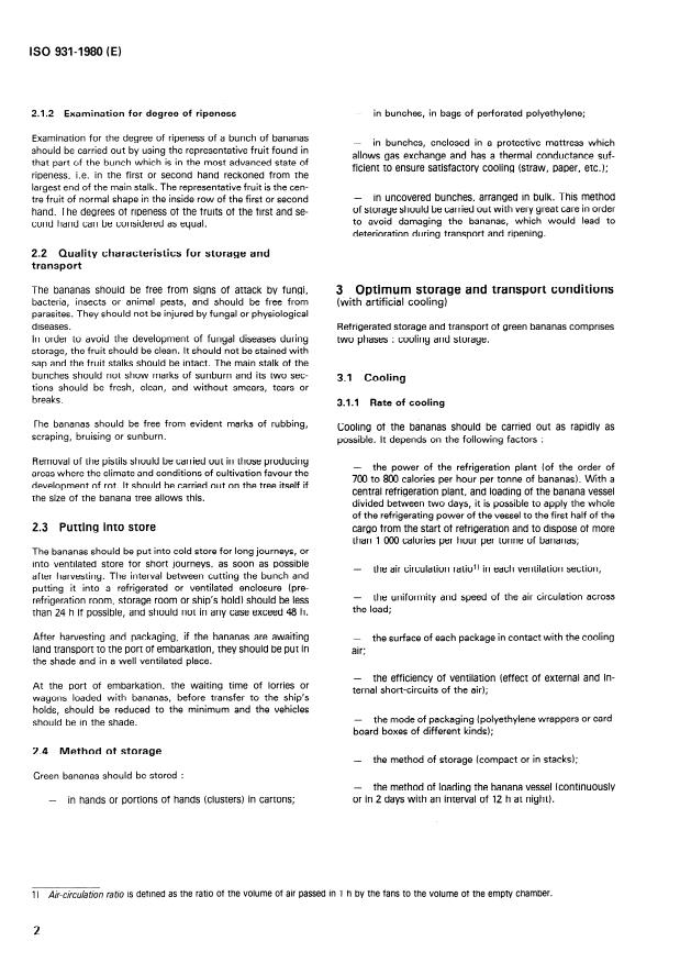 SIST ISO 931:1996 ISO 931:1980 - Green bananas -- Guide to storage and transport - Page 4 preview