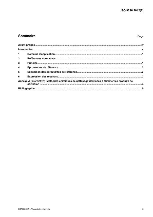 ISO 9226:2012 - Corrosion des métaux et alliages -- Corrosivité des atmospheres -- Détermination de la vitesse de corrosion d'éprouvettes de référence pour l'évaluation de la corrosivité