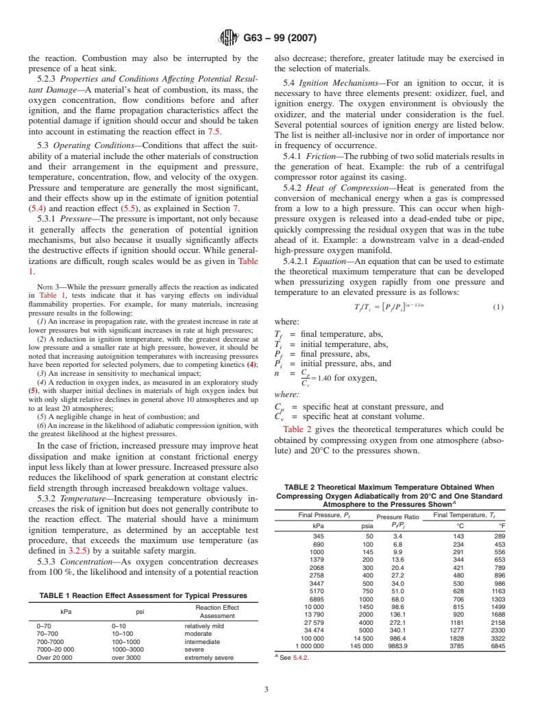 ASTM G63-99(2007) - Standard Guide for Evaluating Nonmetallic Materials for Oxygen Service