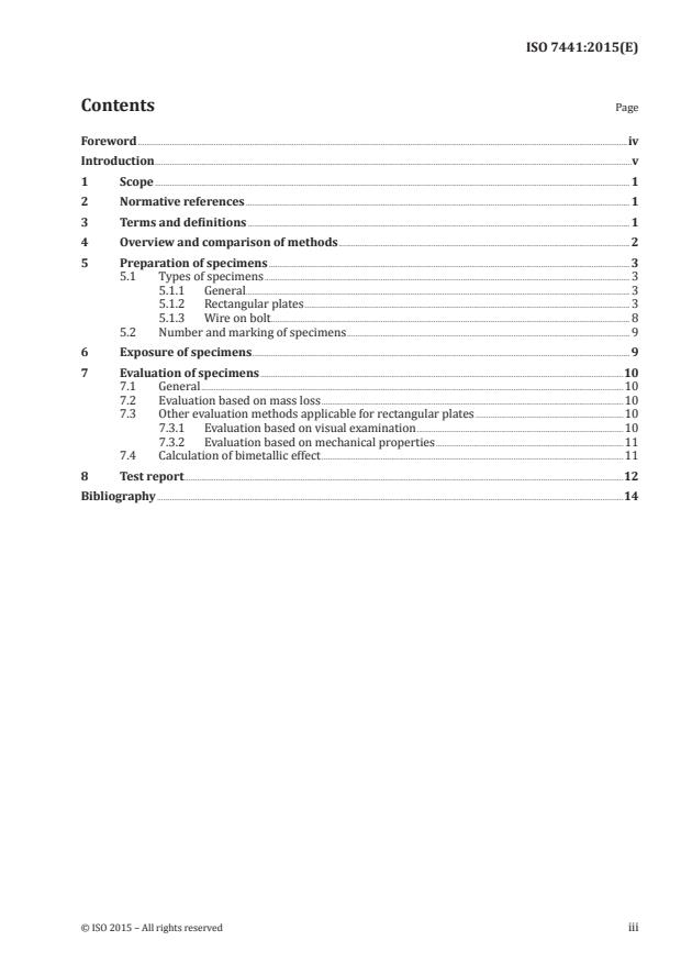 ISO 7441:2015 - Corrosion of metals and alloys -- Determination of bimetallic corrosion in atmospheric exposure corrosion tests