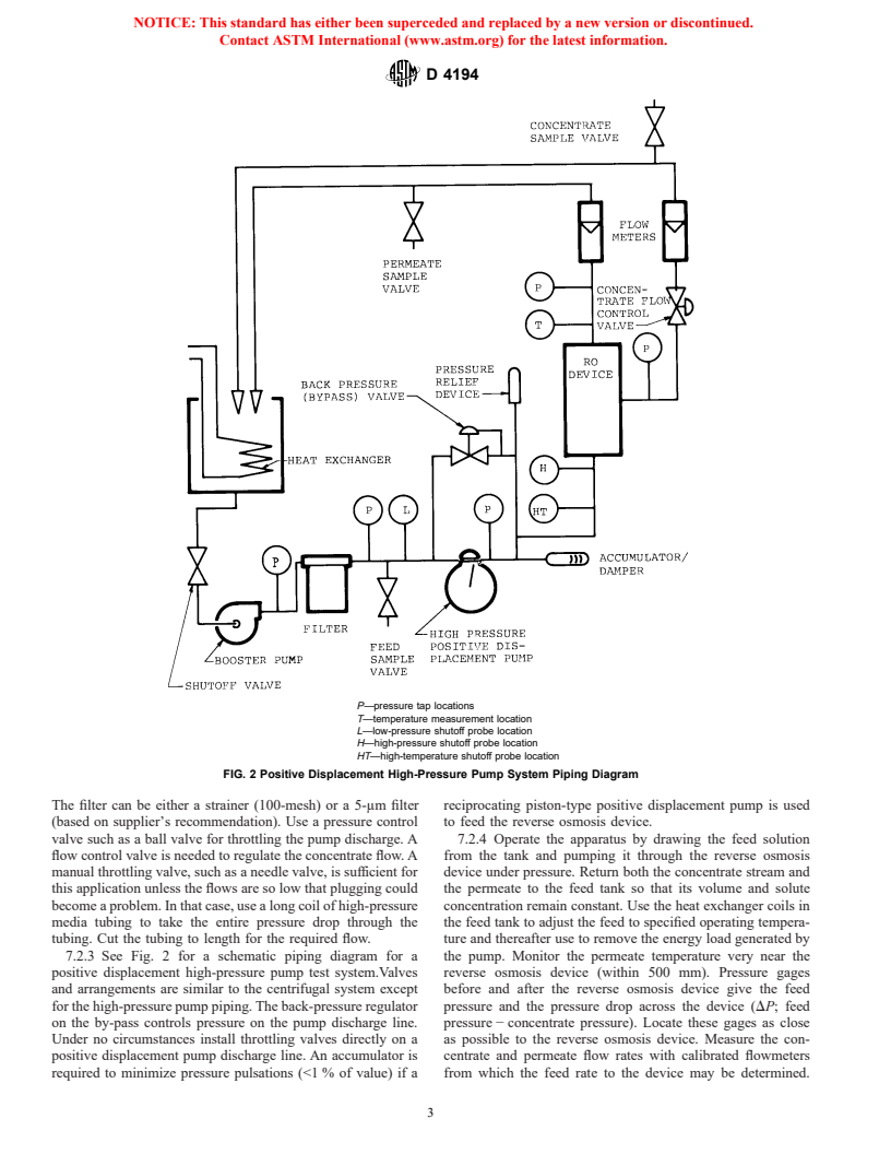 ASTM D4194-95(2001) - Standard Test Methods for Operating Characteristics of Reverse Osmosis Devices