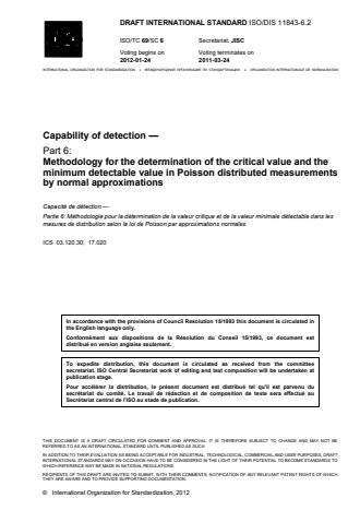 ISO 11843-6:2013 - Capability of detection