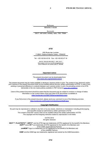 SIST EN 300 175-6 V2.8.1:2020 ETSI EN 300 175-6 V2.8.1 (2019-12) - <empty> - Page 2 preview