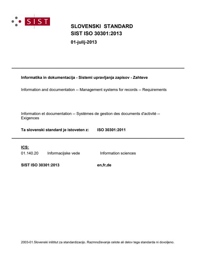 ISO 30301:2013