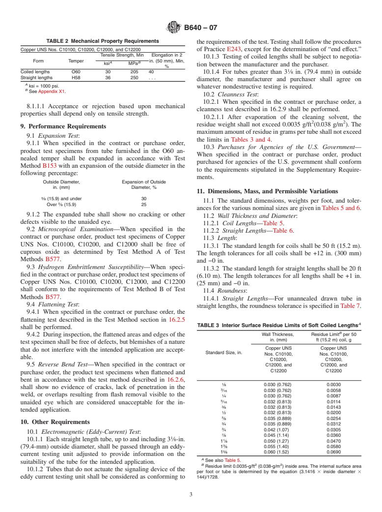 ASTM B640-07 - Standard Specification for Welded Copper Tube for Air Conditioning and Refrigeration Service