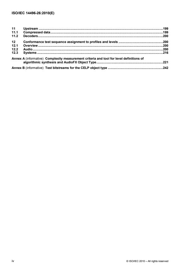 ISO/IEC 14496-26:2010 ISO/IEC 14496-26:2010 - Information technology -- Coding of audio-visual objects - Page 4 preview