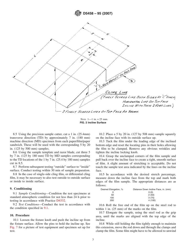 ASTM D5458-95(2007) - Standard Test Method for Peel Cling of Stretch Wrap Film