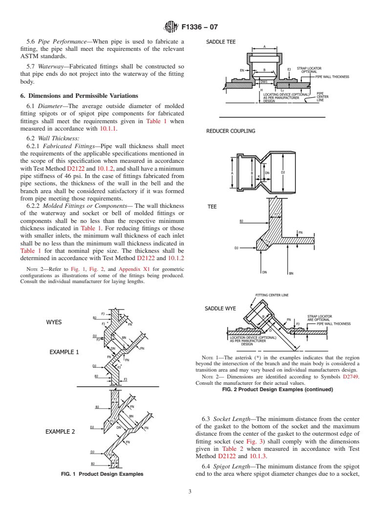 ASTM F1336-07 - Standard Specification for Poly(Vinyl Chloride) (PVC) Gasketed Sewer Fittings