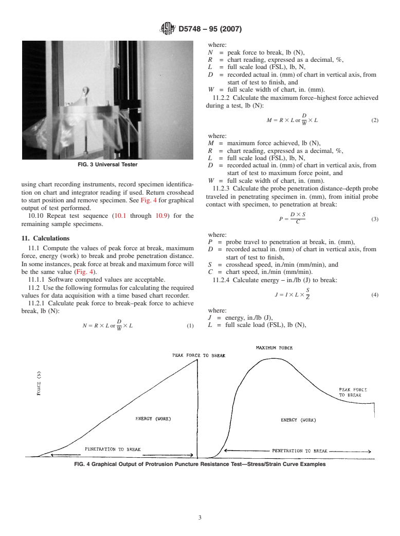 ASTM D5748-95(2007) - Standard Test Method for Protrusion Puncture Resistance of Stretch Wrap Film