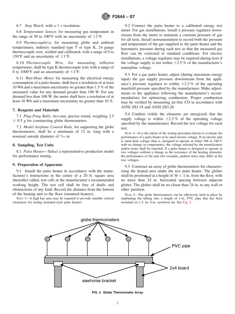 ASTM F2644-07 - Standard Test Method for Performance of Commercial Patio Heaters