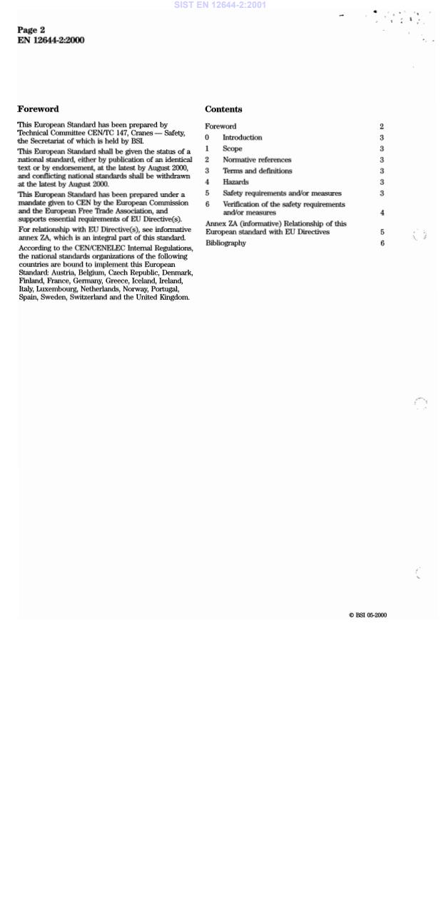 EN 12644-2:2000 EN 12644-2:2001 - Page 4 preview