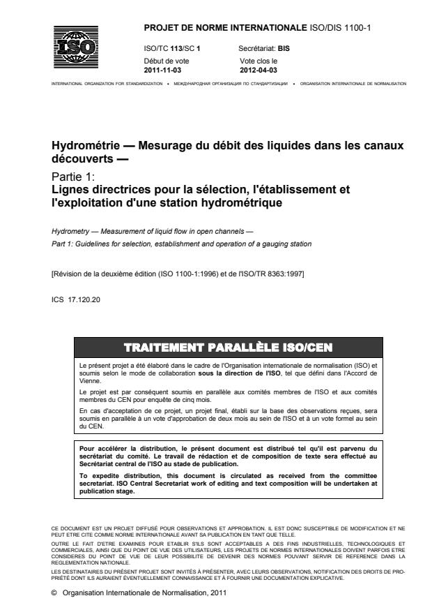 ISO/DIS 1100-1