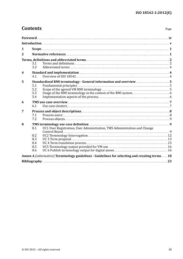 ISO 18542-1:2012 - Road vehicles -- Standardized repair and maintenance information (RMI) terminology