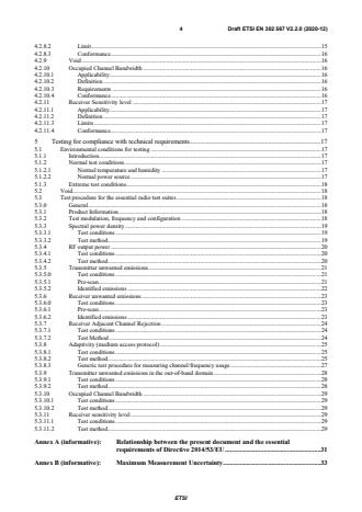 SIST EN 302 567 V2.2.1:2021 ETSI EN 302 567 V2.2.0 (2020-12) - Multiple-Gigabit/s radio equipment operating in the 60 GHz band; Harmonised Standard for access to radio spectrum - Page 4 preview