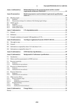 ETSI EN 303 413 V1.2.1 (2021-02) - Satellite Earth Stations and Systems (SES); Global Navigation Satellite System (GNSS) receivers; Radio equipment operating in the 1 164 MHz to 1 300 MHz and 1 559 MHz to 1 610 MHz frequency bands; Harmonised Standard for access to radio spectrum - Page 4 preview