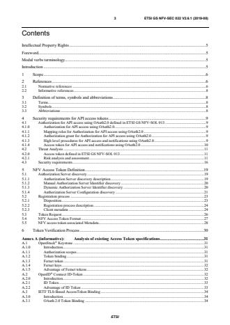 ETSI GS NFV-SEC 022 V2.6.1 (2019-08) - Network Functions Virtualisation (NFV) Release 2; Security; Access Token Specification for API Access