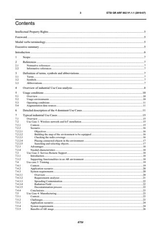 ETSI GR ARF 002 V1.1.1 (2019-07) ETSI GR ARF 002 V1.1.1 (2019-07) - Augmented Reality Framework (ARF) Industrial use cases for AR applications and services