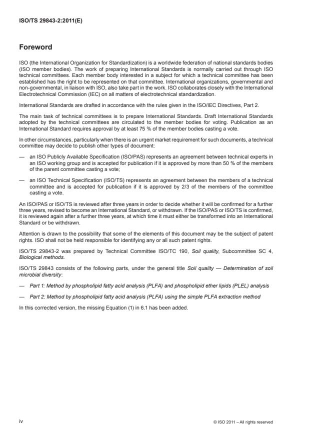ISO/TS 29843-2:2011 ISO/TS 29843-2:2011 - Soil quality -- Determination of soil microbial diversity - Page 4 preview