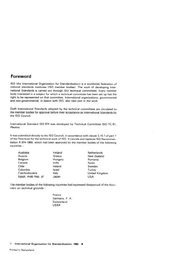 ISO 974:1980 ISO 974:1980 - Plastics -- Determination of the brittleness temperature by impact - Page 2 preview