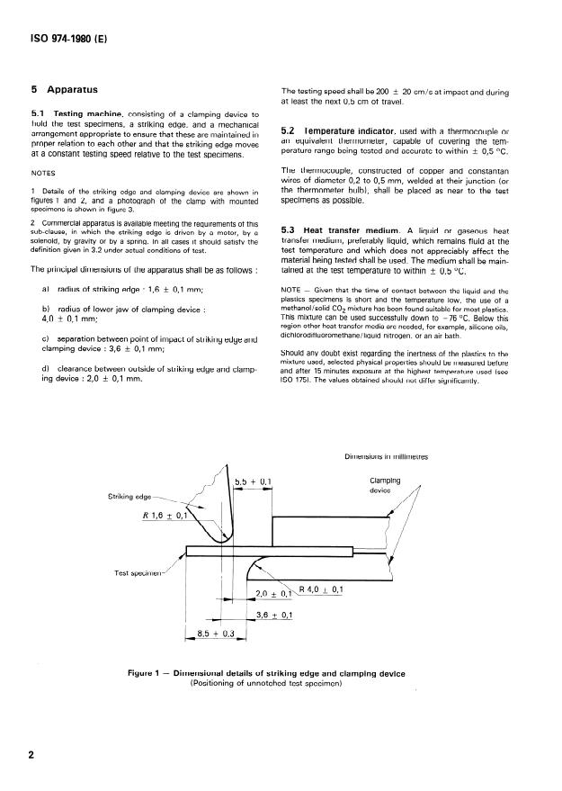 ISO 974:1980 ISO 974:1980 - Plastics -- Determination of the brittleness temperature by impact - Page 4 preview