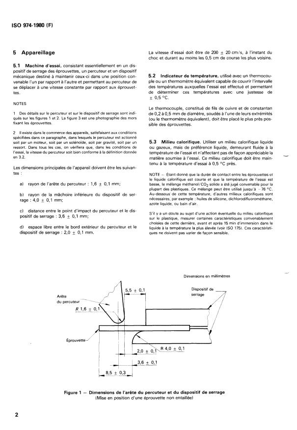 ISO 974:1980 ISO 974:1980 - Plastiques -- Détermination de la température de fragilité au choc - Page 4 preview