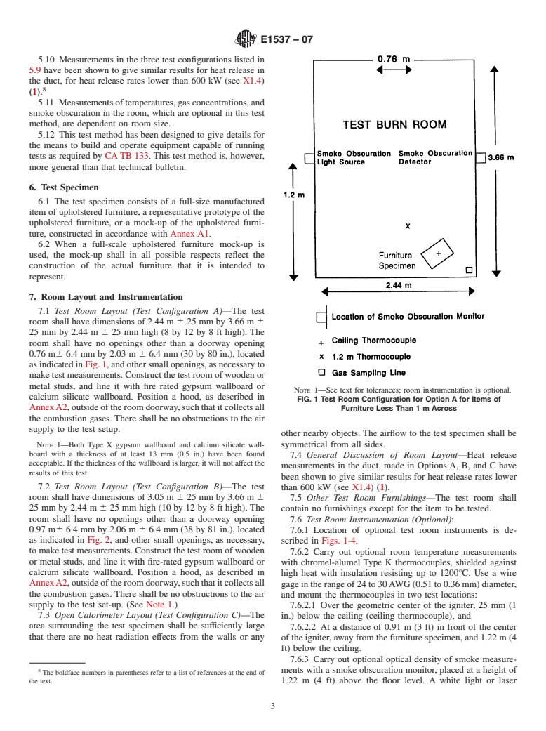 ASTM E1537-07 - Standard Test Method for Fire Testing of Upholstered Furniture