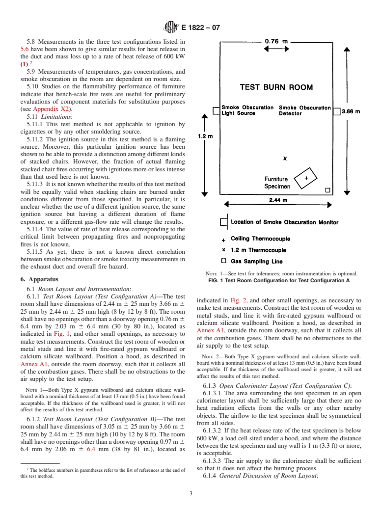 ASTM E1822-07 - Standard Test Method for Fire Testing of Stacked Chairs