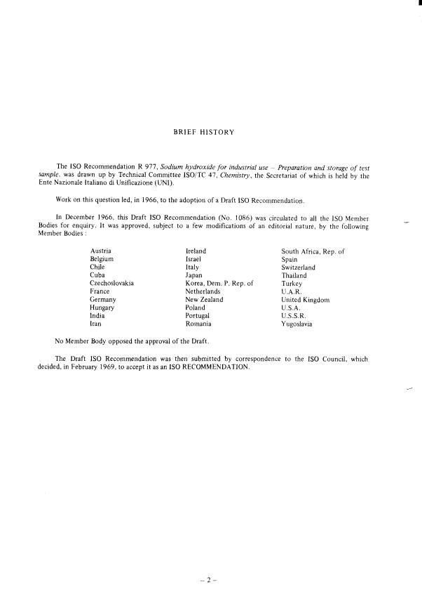 ISO/R 977:1969 ISO/R 977:1969 - Withdrawal of ISO/R 977-1969 - Page 2 preview
