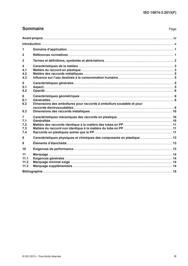 ISO 15874-3:2013 - Systemes de canalisations en plastique pour les installations d'eau chaude et froide -- Polypropylene (PP)