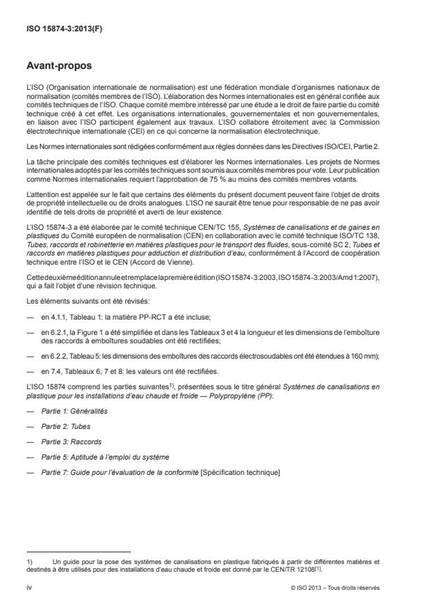ISO 15874-3:2013 ISO 15874-3:2013 - Systemes de canalisations en plastique pour les installations d'eau chaude et froide -- Polypropylene (PP) - Page 4 preview