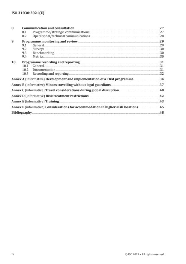 SIST ISO 31030:2021 ISO 31030:2021 - Travel risk management -- Guidance for organizations - Page 4 preview