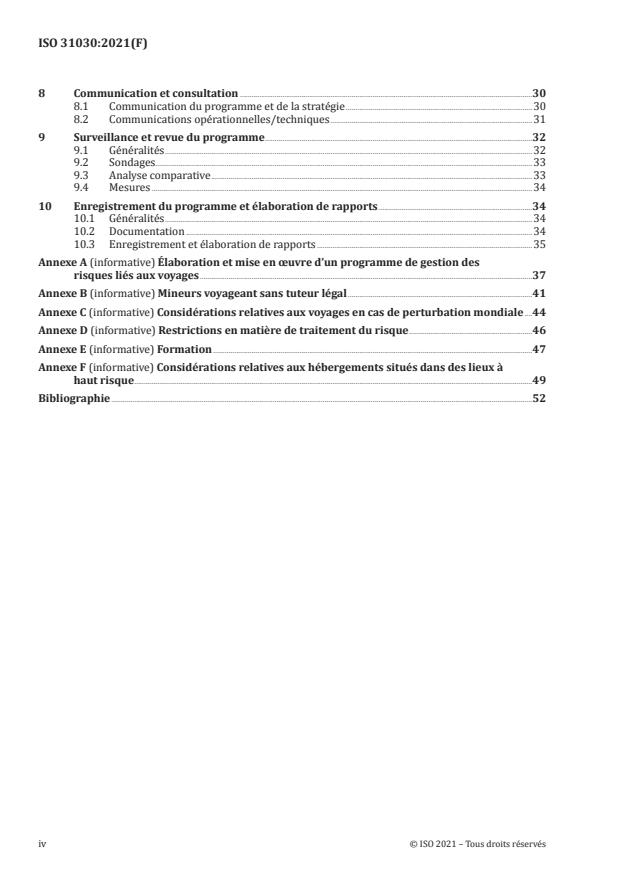 SIST ISO 31030:2021 ISO 31030:2021 - Gestion des risques liés aux voyages -- Recommandations pour les organismes - Page 4 preview