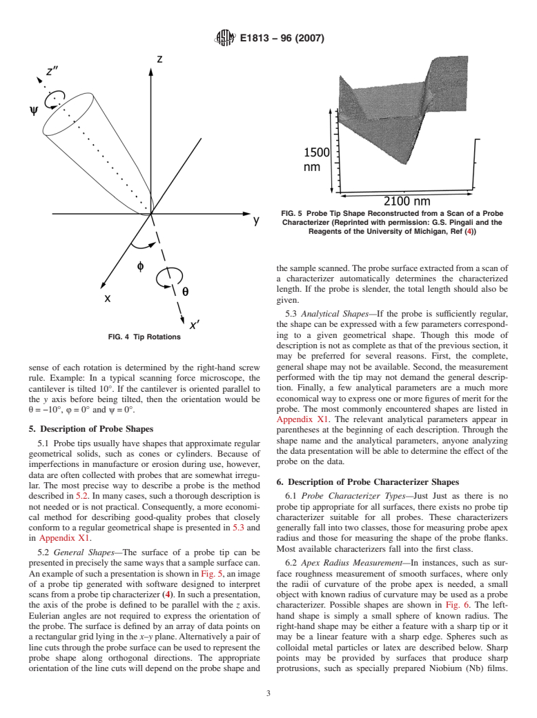 ASTM E1813-96(2007) - Standard Practice for Measuring and Reporting Probe Tip Shape in Scanning Probe Microscopy (Withdrawn 2016)