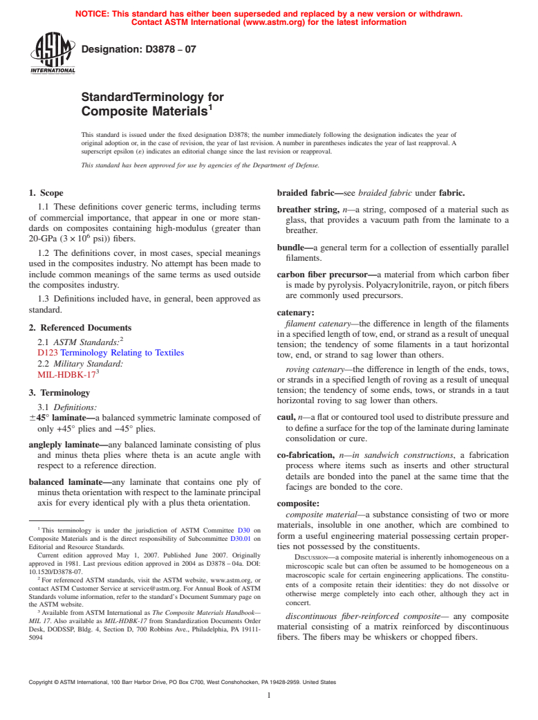 ASTM D3878-07 - Standard Terminology for Composite Materials