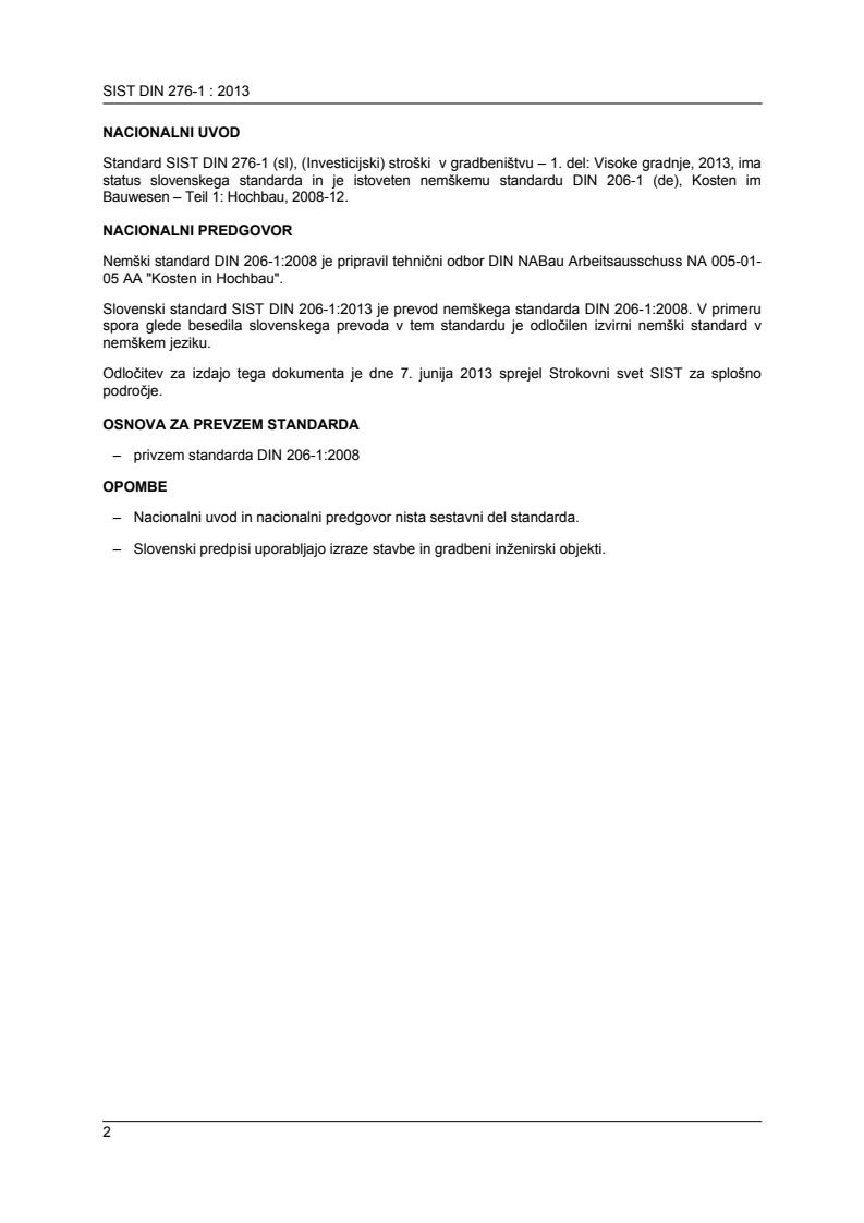 SIST DIN 276-1:2013 SIST DIN 276-1:2013 - Page 2 preview