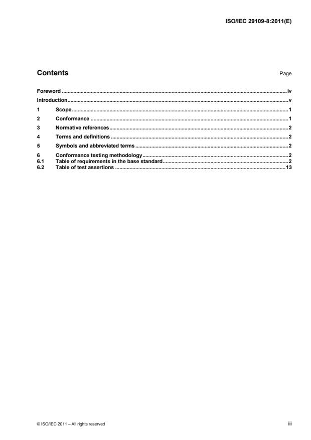 ISO/IEC 29109-8:2011 - Information technology -- Conformance testing methodology for biometric data interchange formats defined in ISO/IEC 19794