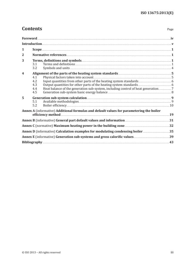 ISO 13675:2013 - Heating systems in buildings -- Method and design for calculation of the system energy performance -- Combustion systems (boilers)