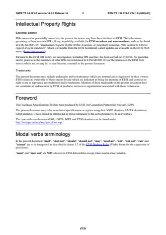 ETSI TS 134 123-3 V14.1.0 (2018-01) - Universal Mobile Telecommunications System (UMTS); User Equipment (UE) conformance specification; Part 3: Abstract test suite (ATS) (3GPP TS 34.123-3 version 14.1.0 Release 14)