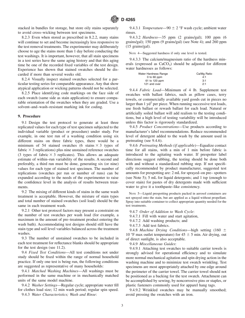 ASTM D4265-98 - Standard Guide for Evaluating Stain Removal Performance in Home Laundering