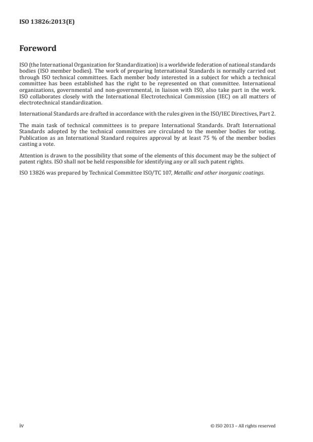 ISO 13826:2013 ISO 13826:2013 - Metallic and other inorganic coatings -- Determination of thermal diffusivity of thermally sprayed ceramic coatings by laser flash method - Page 4 preview