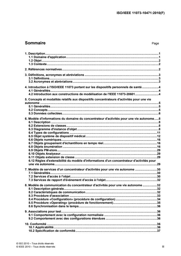 ISO/IEEE 11073-10471:2010 - Informatique de santé -- Communication entre dispositifs de santé personnels