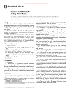 ASTM D4268-93 - Standard Test Methods for Testing Fiber Ropes (Withdrawn 2002)
