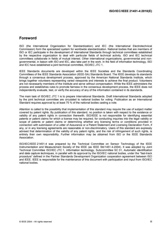 ISO/IEC/IEEE 21451-4:2010 ISO/IEC/IEEE 21451-4:2010 - Information technology -- Smart transducer interface for sensors and actuators - Page 3 preview