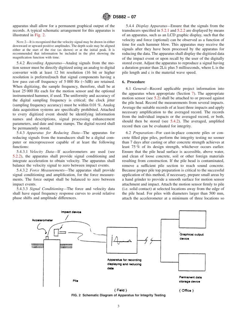 ASTM D5882-07 - Standard Test Method for Low Strain Impact Integrity Testing of Deep Foundations