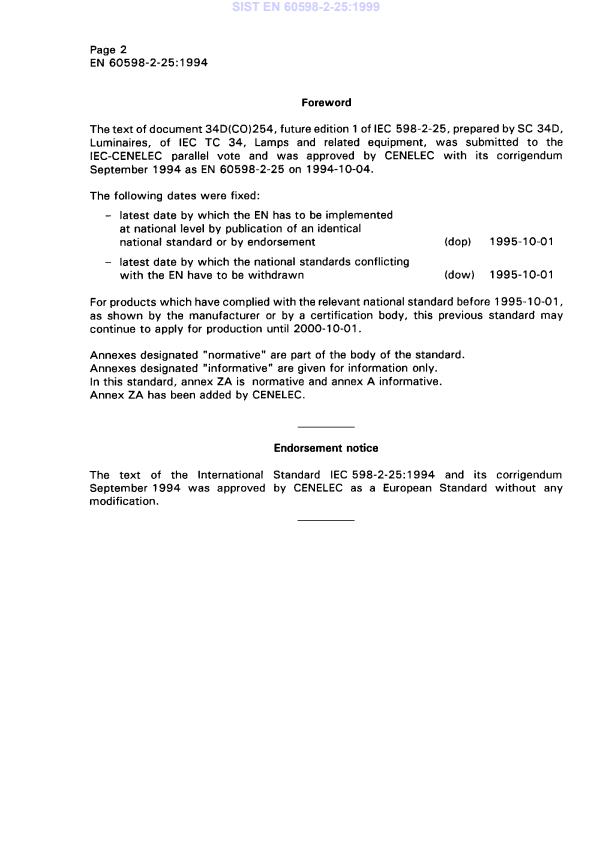 EN 60598-2-25:1994 EN 60598-2-25:1999 - Page 4 preview