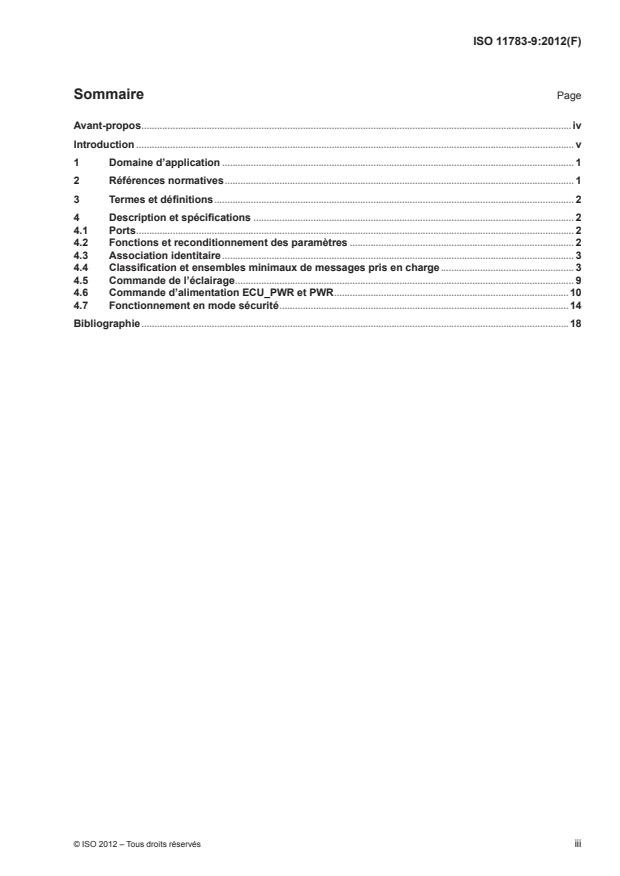 ISO 11783-9:2012 - Tracteurs et matériels agricoles et forestiers -- Réseaux de commande et de communication de données en série