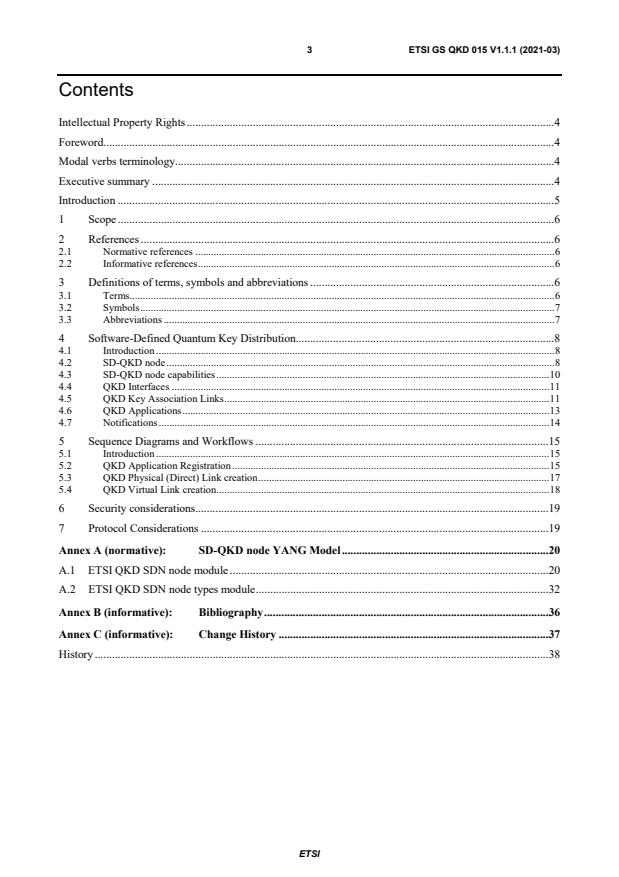 ETSI GS QKD 015 V1.1.1 (2021-03) - Quantum Key Distribution (QKD); Control Interface for Software Defined Networks