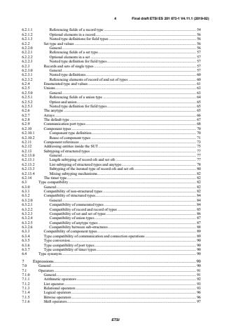 SIST ES 201 873-1 V4.11.1:2019 ETSI ES 201 873-1 V4.11.1 (2019-02) - Methods for Testing and Specification (MTS); The Testing and Test Control Notation version 3; Part 1: TTCN-3 Core Language - Page 4 preview