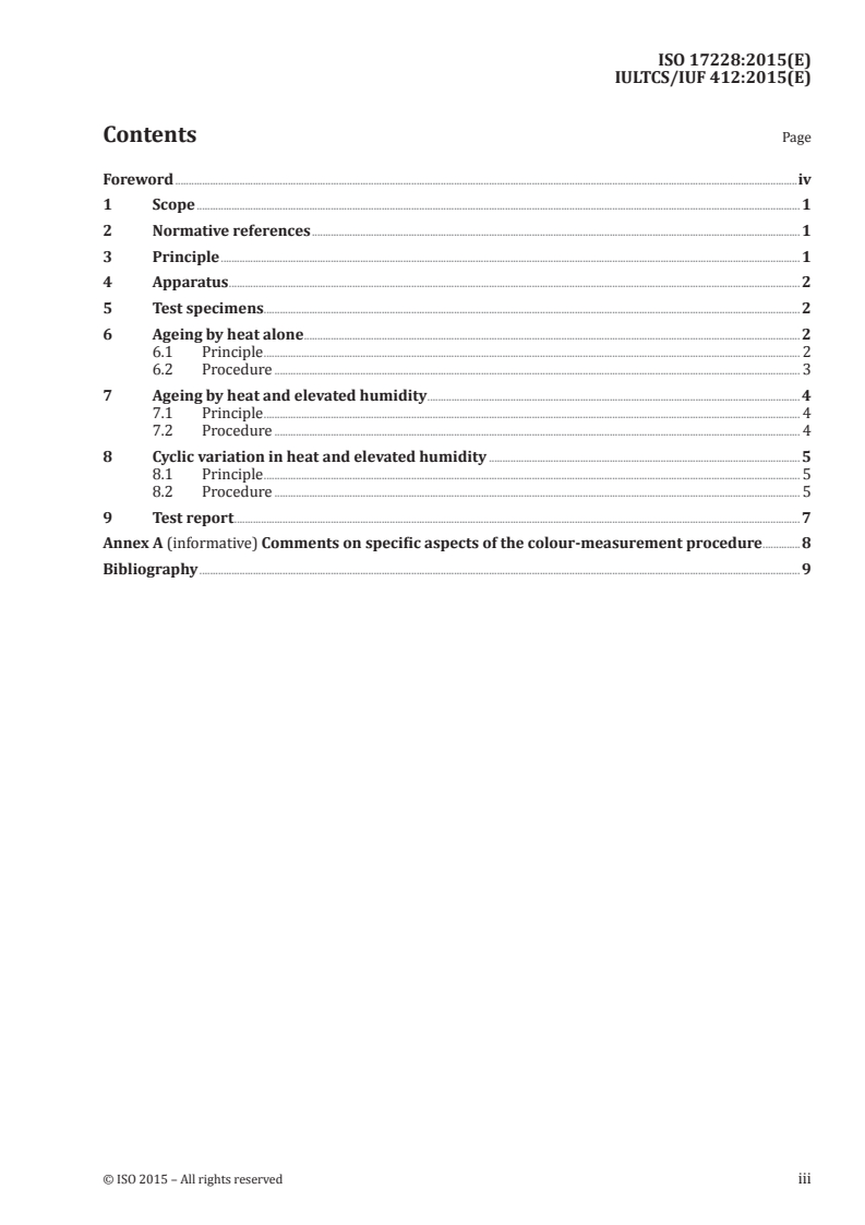 ISO 17228:2015 - Leather — Tests for colour fastness — Change in colour with accelerated ageing
Released:25. 02. 2015